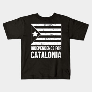 Distressed Catalunya Flag | Independence For Catalonia Kids T-Shirt